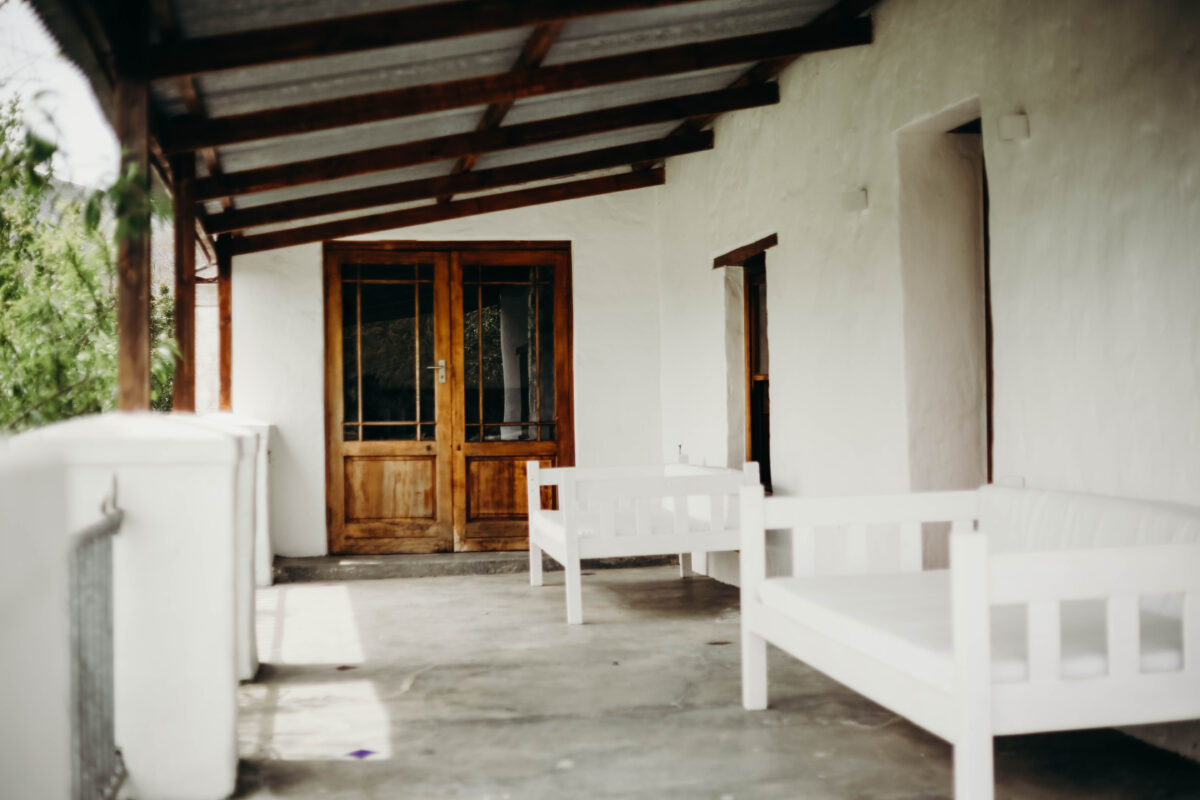 Porch overlooking the dam